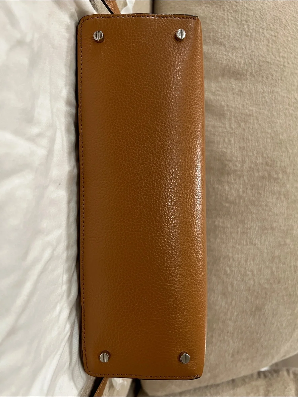 Toteme T-Lock Leather Shoulder Bag with Silver Hardware